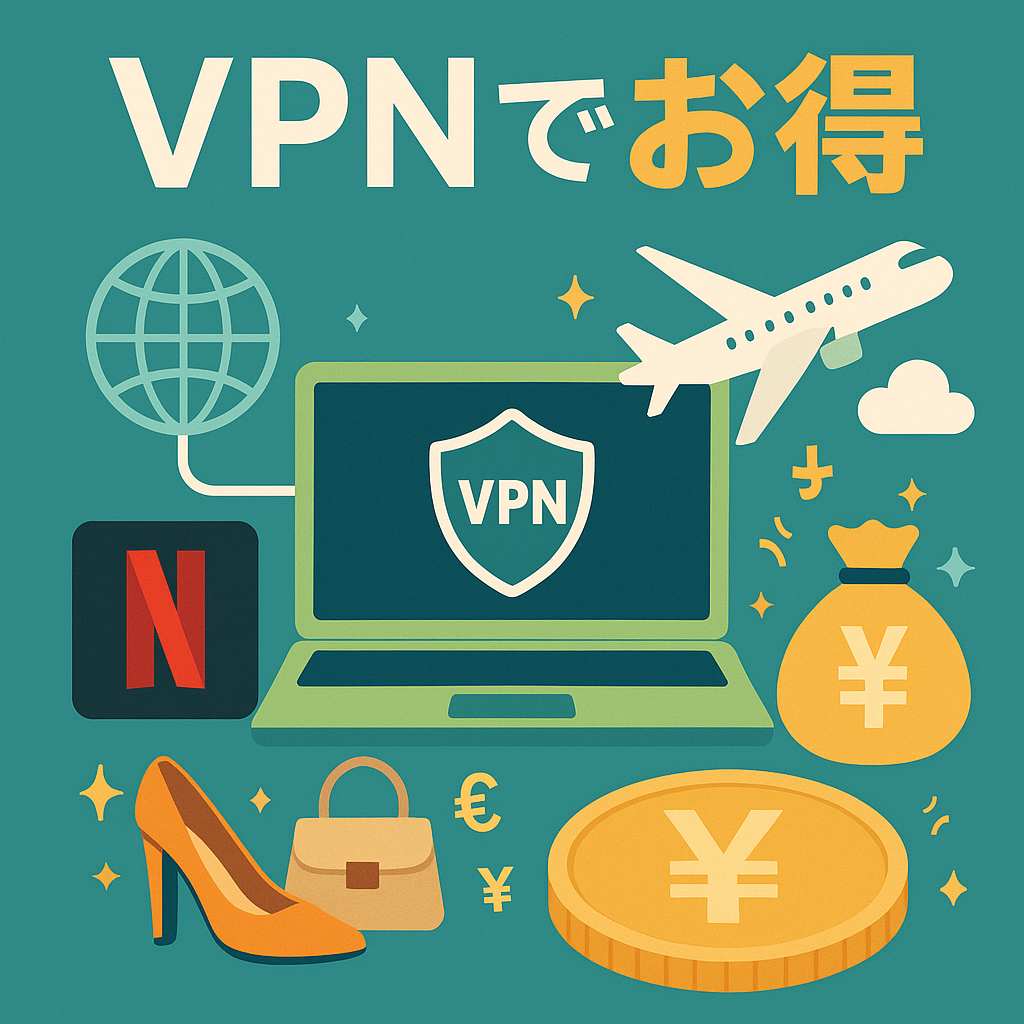 ✈️VPNで値段が激変｜Netflix・航空券・ブランド品が安くなる裏技
